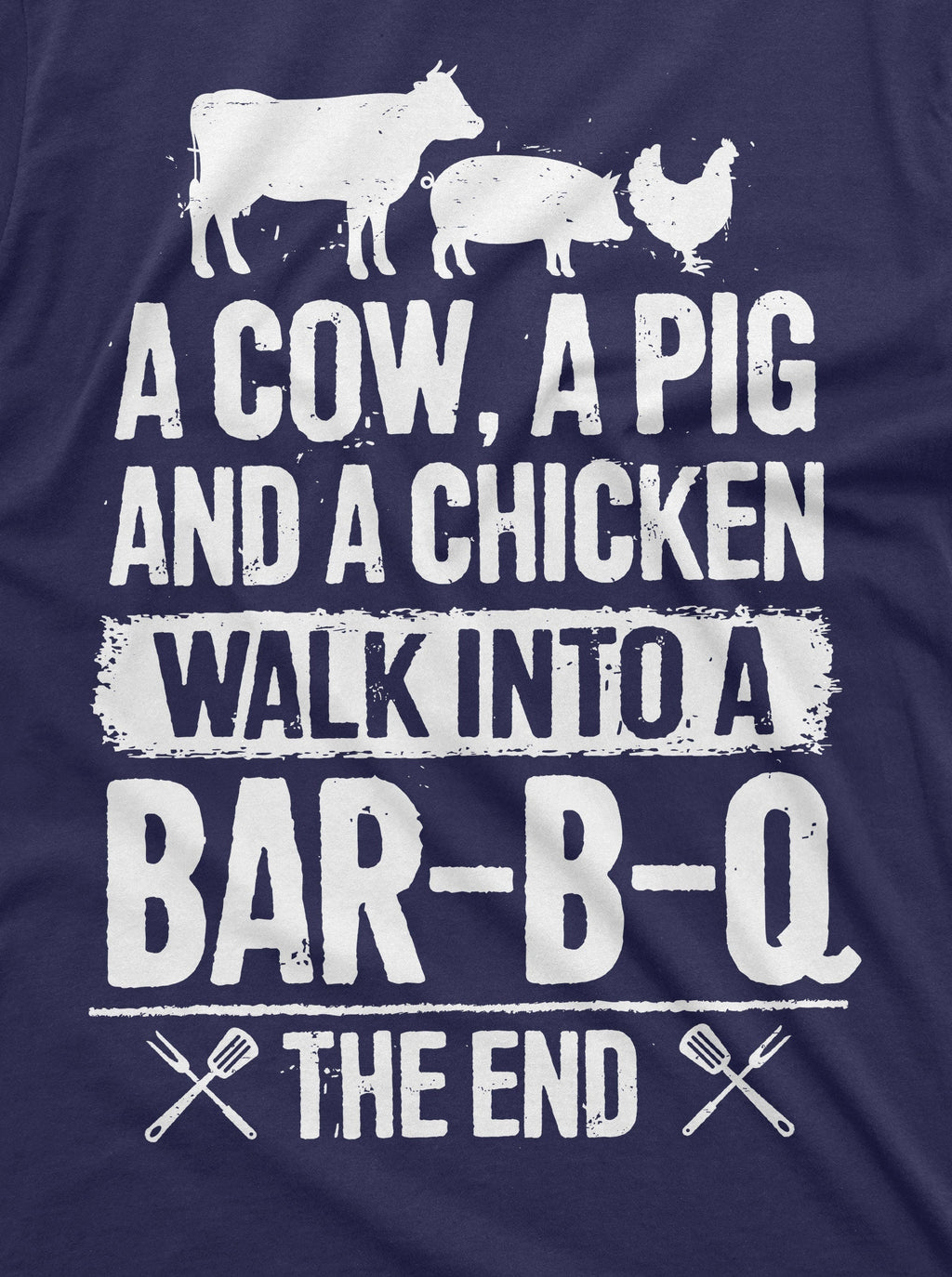 BBQ T-shirt Mens Funny Cow Pig Chicken Story Tee shirt Dad product image 8