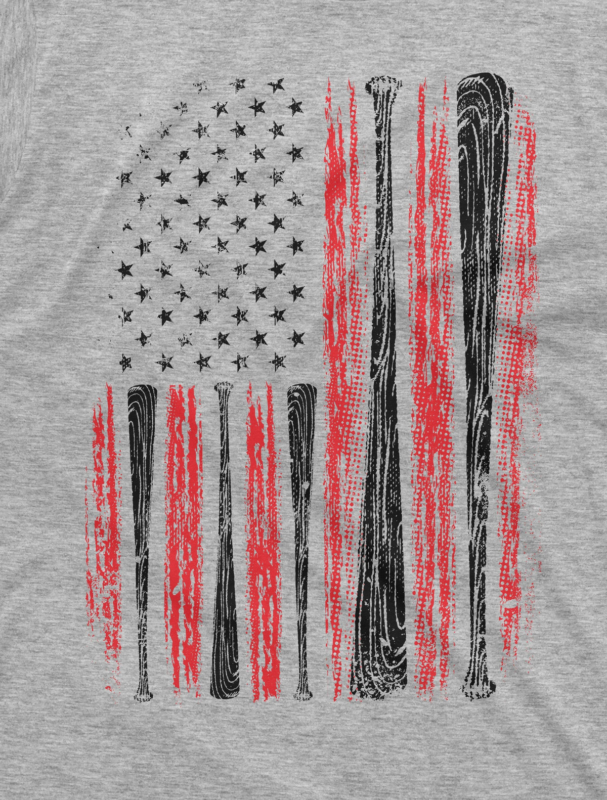 Men's Baseball USA Flag T-shirt Bat American Sports Shirt product image 3
