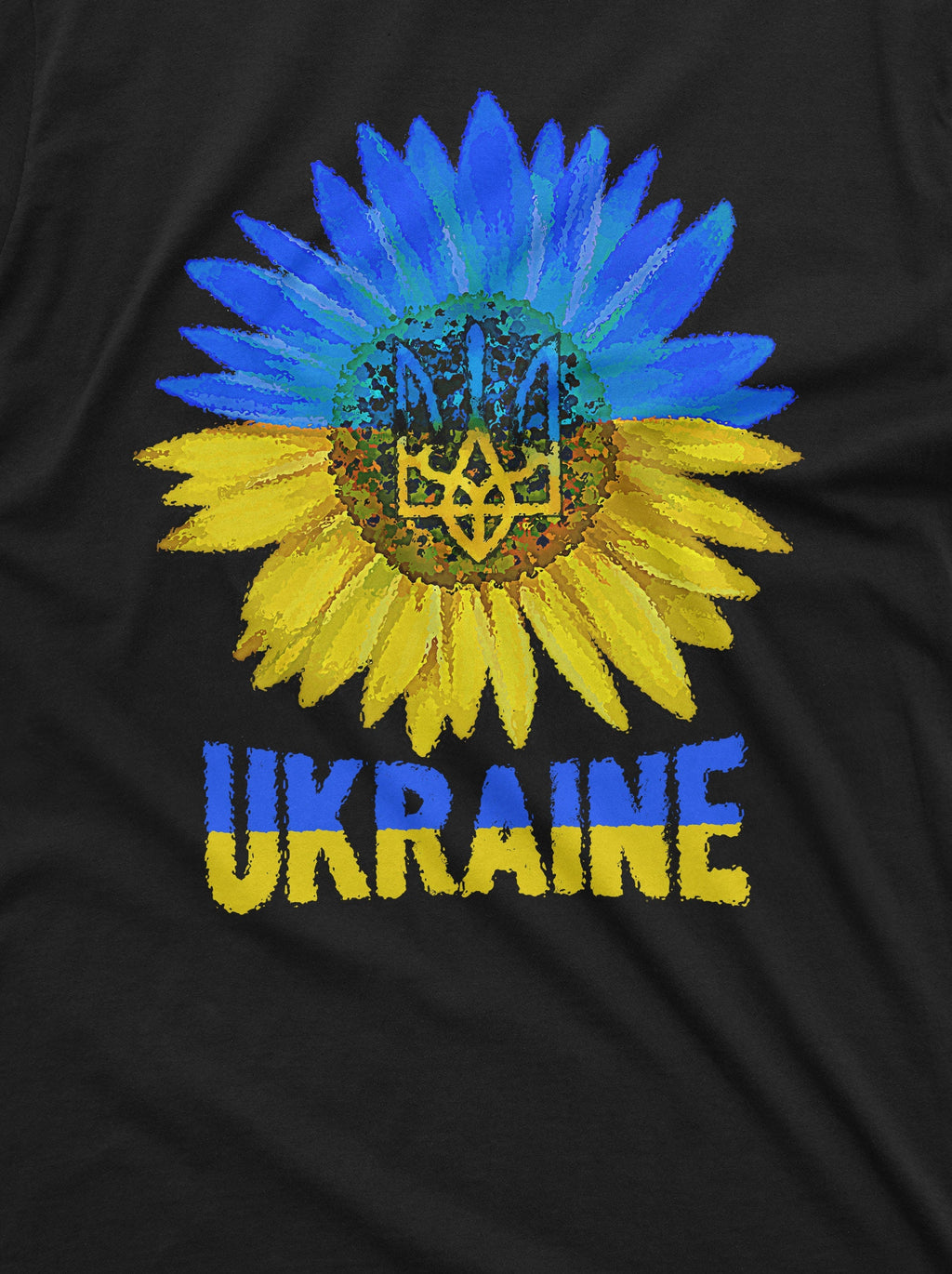 Men's Sunflower Ukraine Support T-shirt Logo Trident Blue product image 2