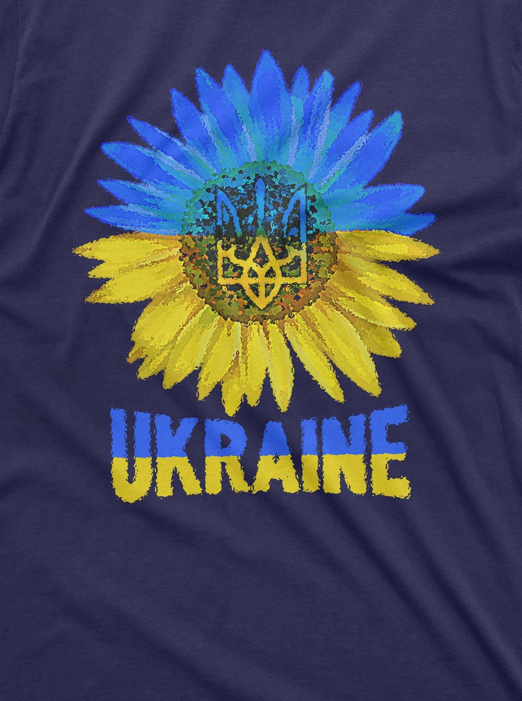 Men's Sunflower Ukraine Support T-shirt Logo Trident Blue product image 9