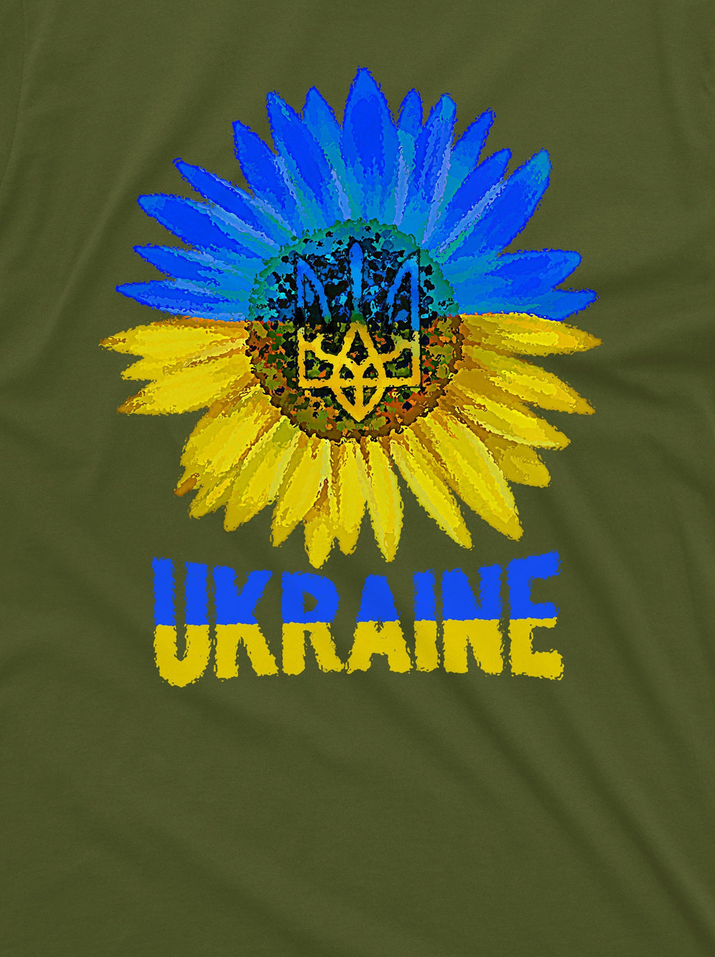 Men's Sunflower Ukraine Support T-shirt Logo Trident Blue product image 4