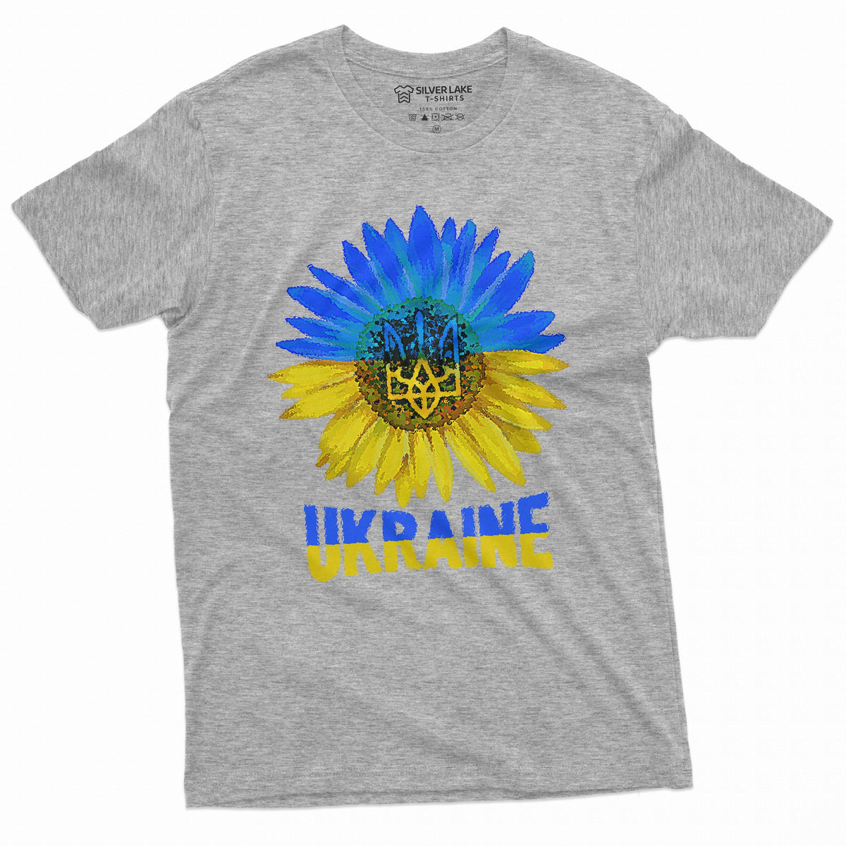 Men's Sunflower Ukraine Support T-shirt Logo Trident Blue product image 7