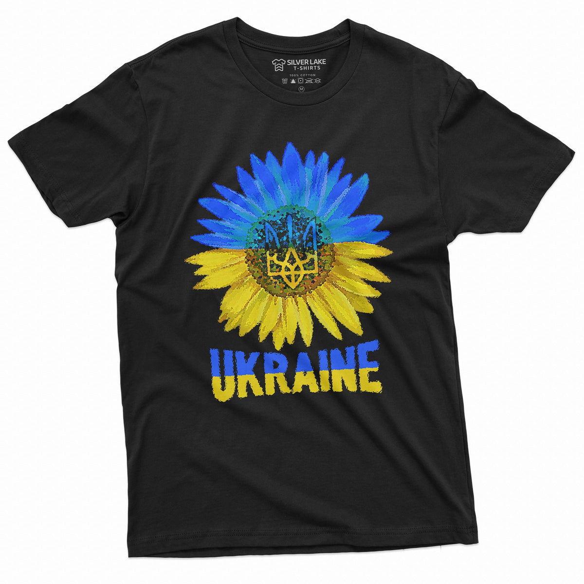 Men's Sunflower Ukraine Support T-shirt Logo Trident Blue product image 1