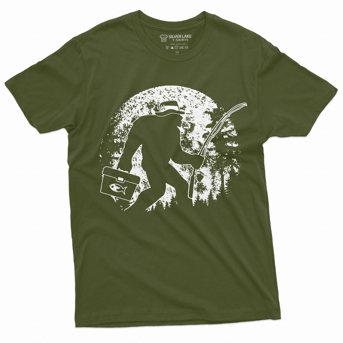 Men's Fishing Bigfoot T-Shirt | Fisherman Funny Outdoor product image 5