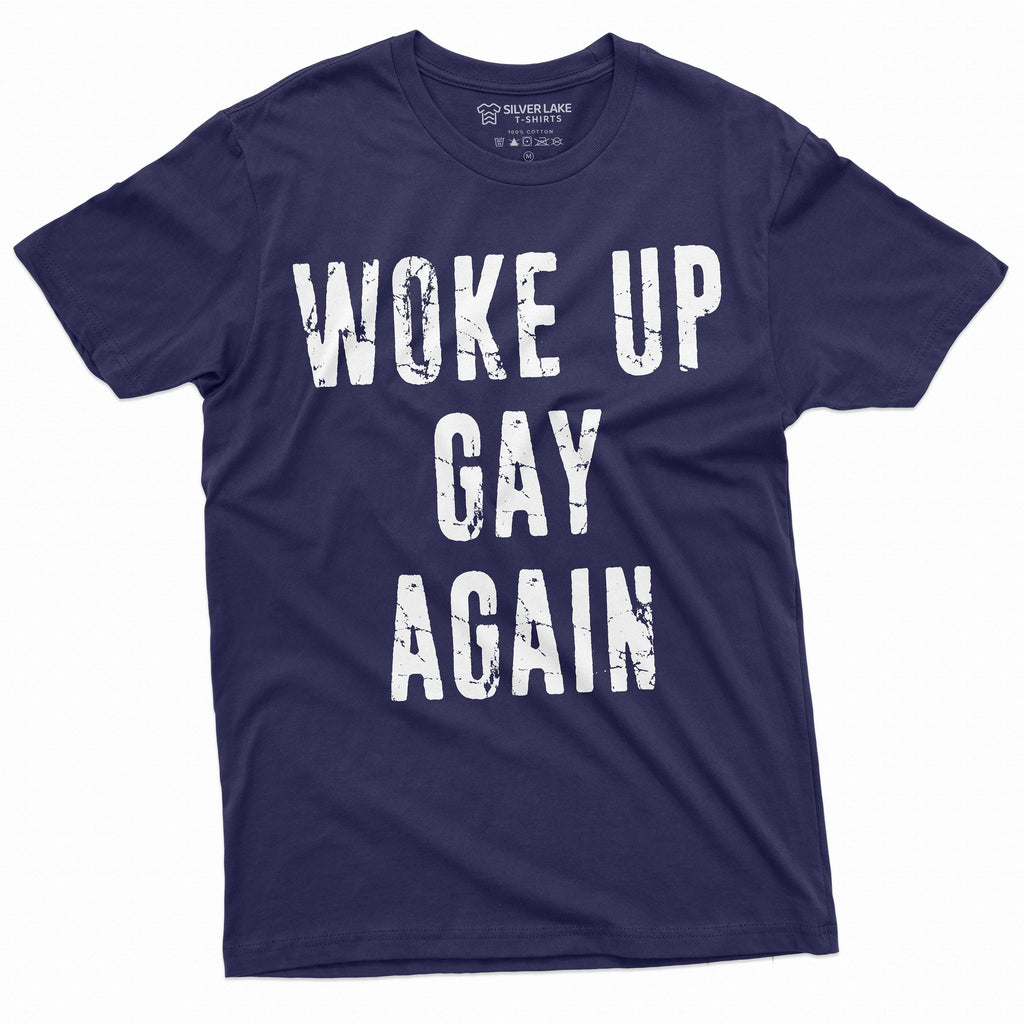Men's Woke up Gay Again Funny LGBTQ Pride Month T-shirt product image 4