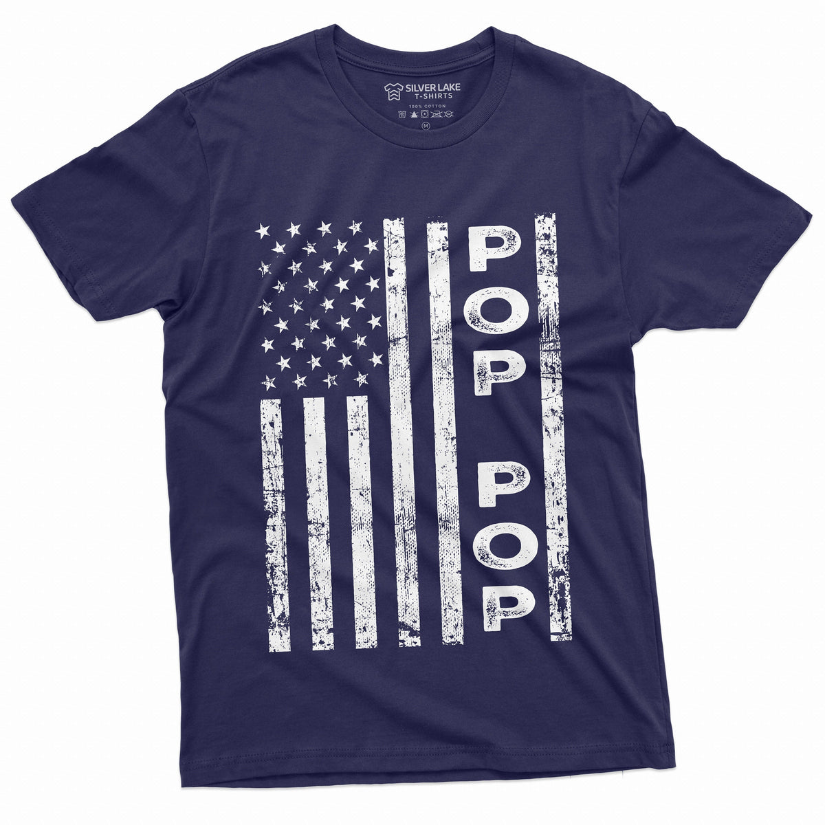 Men's Pop US flag Tee Shirt Poppop Fathers day 4th of July product image 4