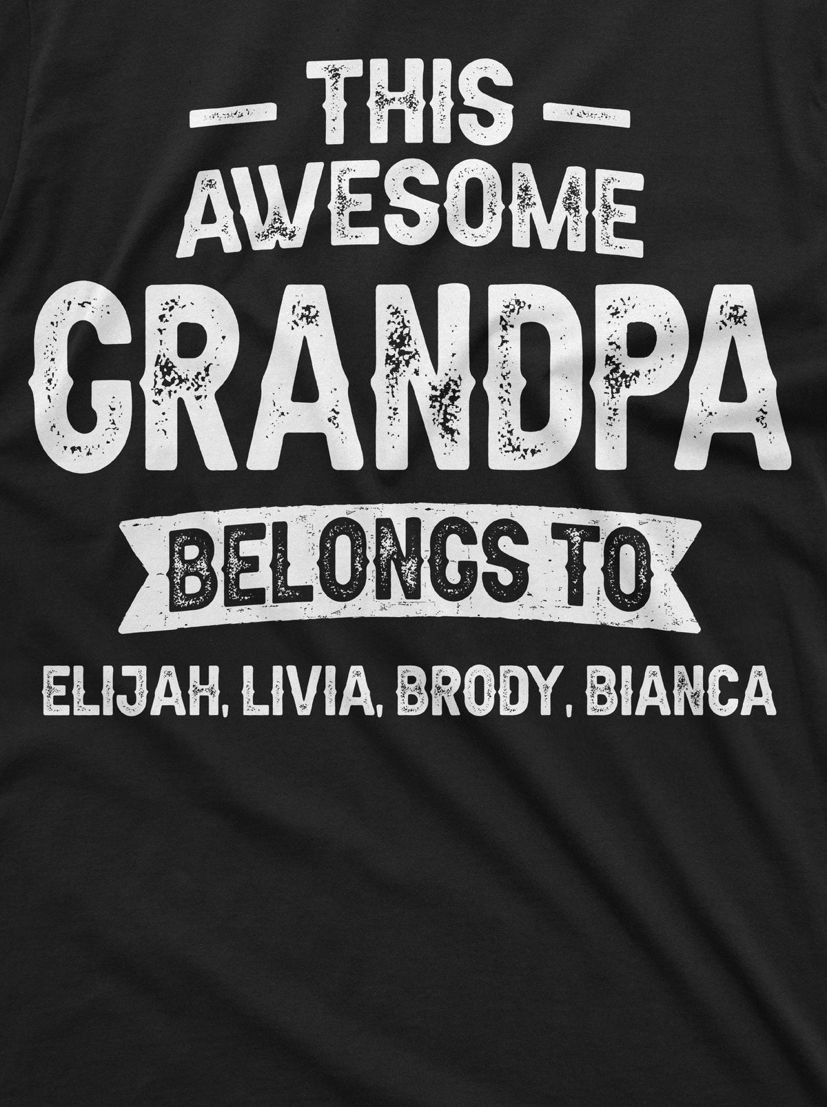 Men's Grandpa T-shirt Grandfather Custom Grandkids Names product image 3