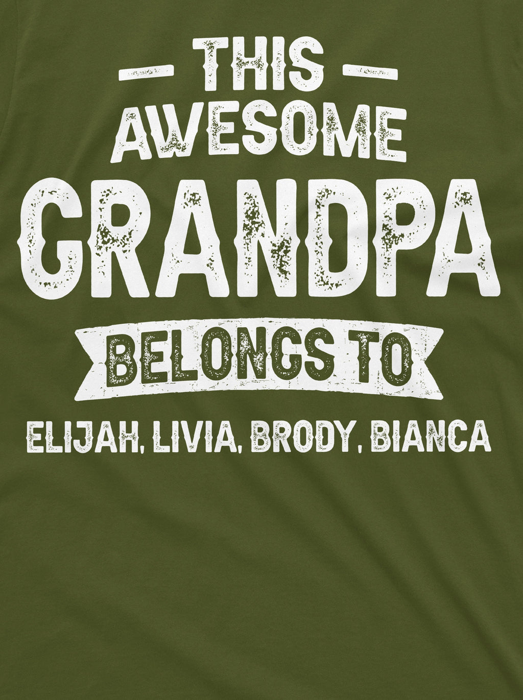 Men's Grandpa T-shirt Grandfather Custom Grandkids Names product image 8