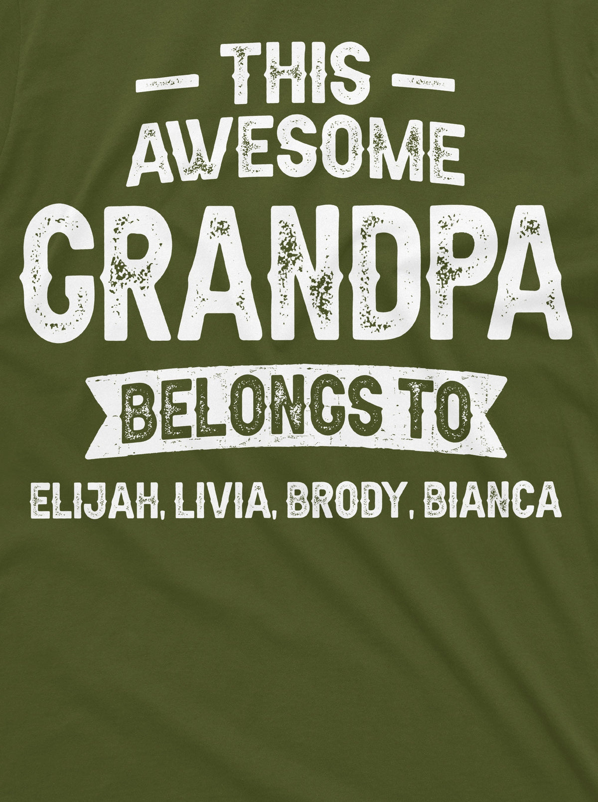 Men's Grandpa T-shirt Grandfather Custom Grandkids Names product image 8