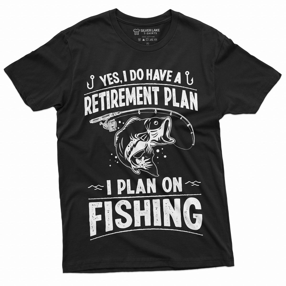 Retirement Plan Fishing T-shirt Mens Funny Retired Grandpa product image 3