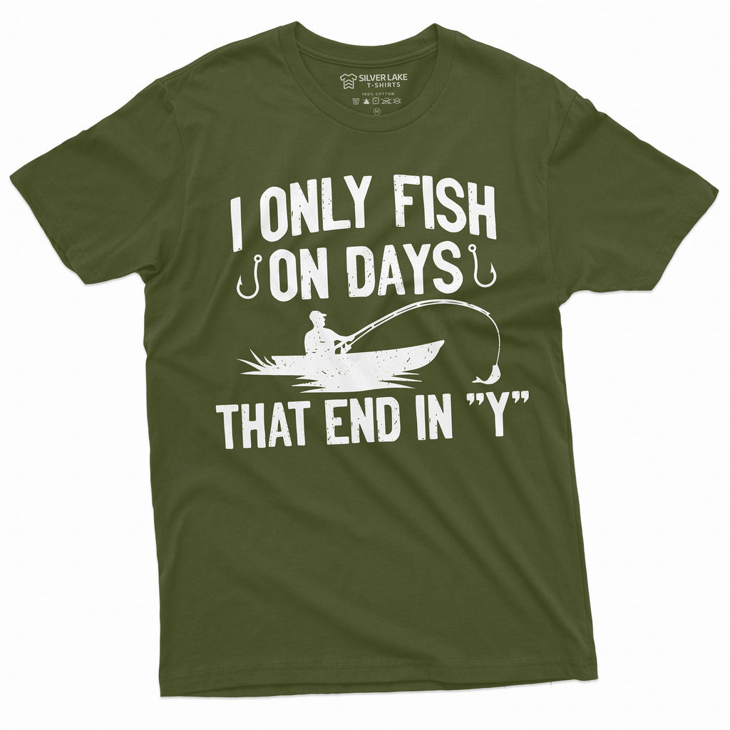 Men's Funny Fishing Shirt I only Fish Humor Tee Fathers day product image 7