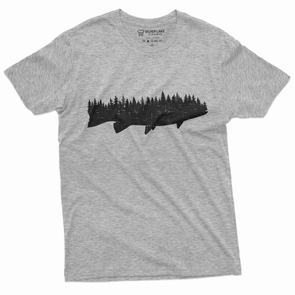 Men's Flora Fauna Fishing Forest T-shirt Nature Tee Shirt product image 5