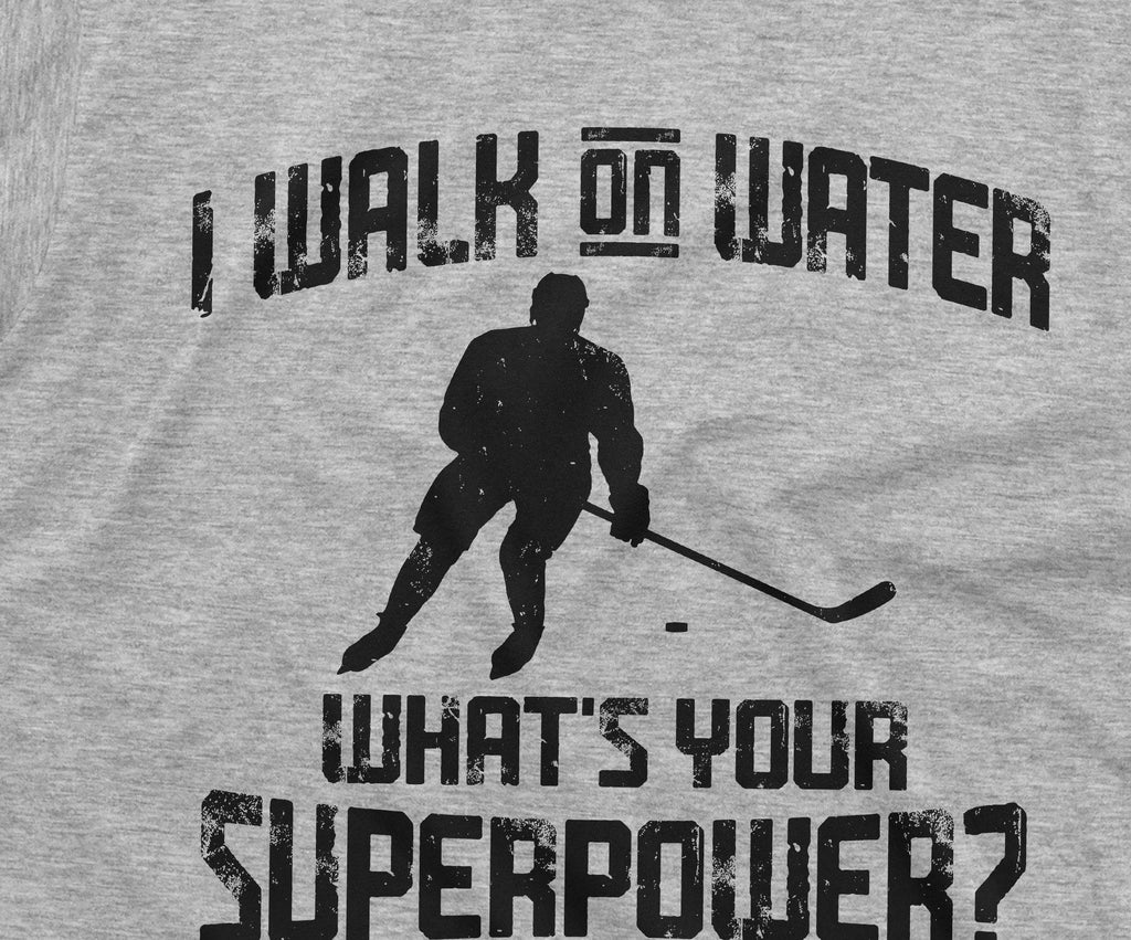 Men's Ice Hockey T-shirt Sports Funny Tee I can walk on product image 2