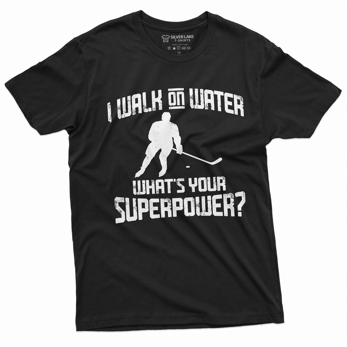 Men's Ice Hockey T-shirt Sports Funny Tee I can walk on product image 3
