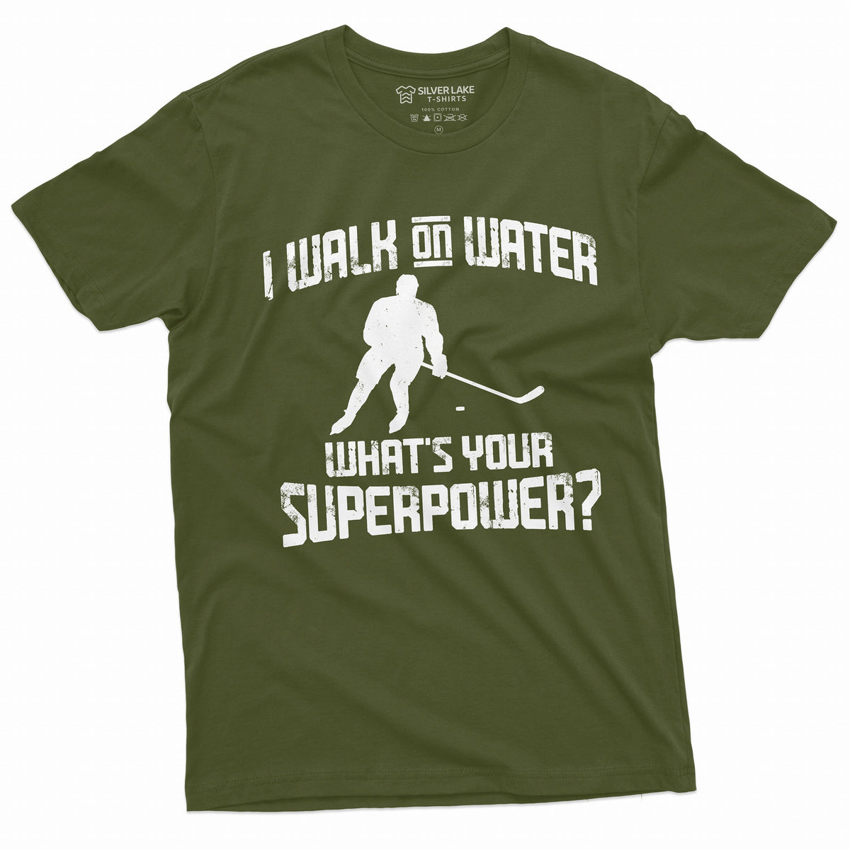 Men's Ice Hockey T-shirt Sports Funny Tee I can walk on product image 5