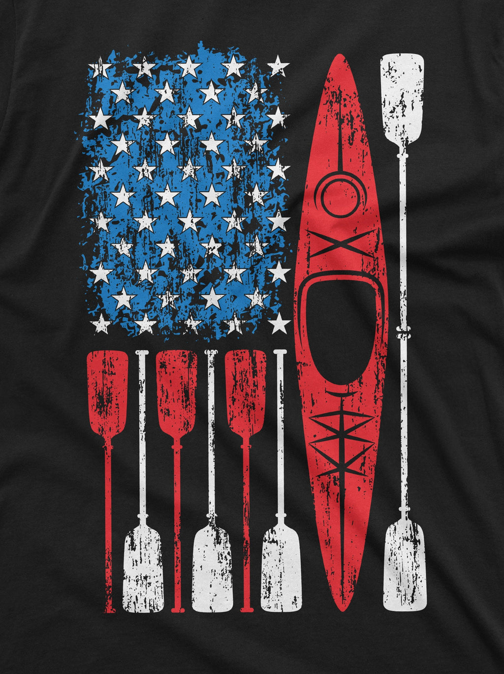 US Flag Kayaking T-shirt Kayak Sports Unisex Mens Womens product image 3