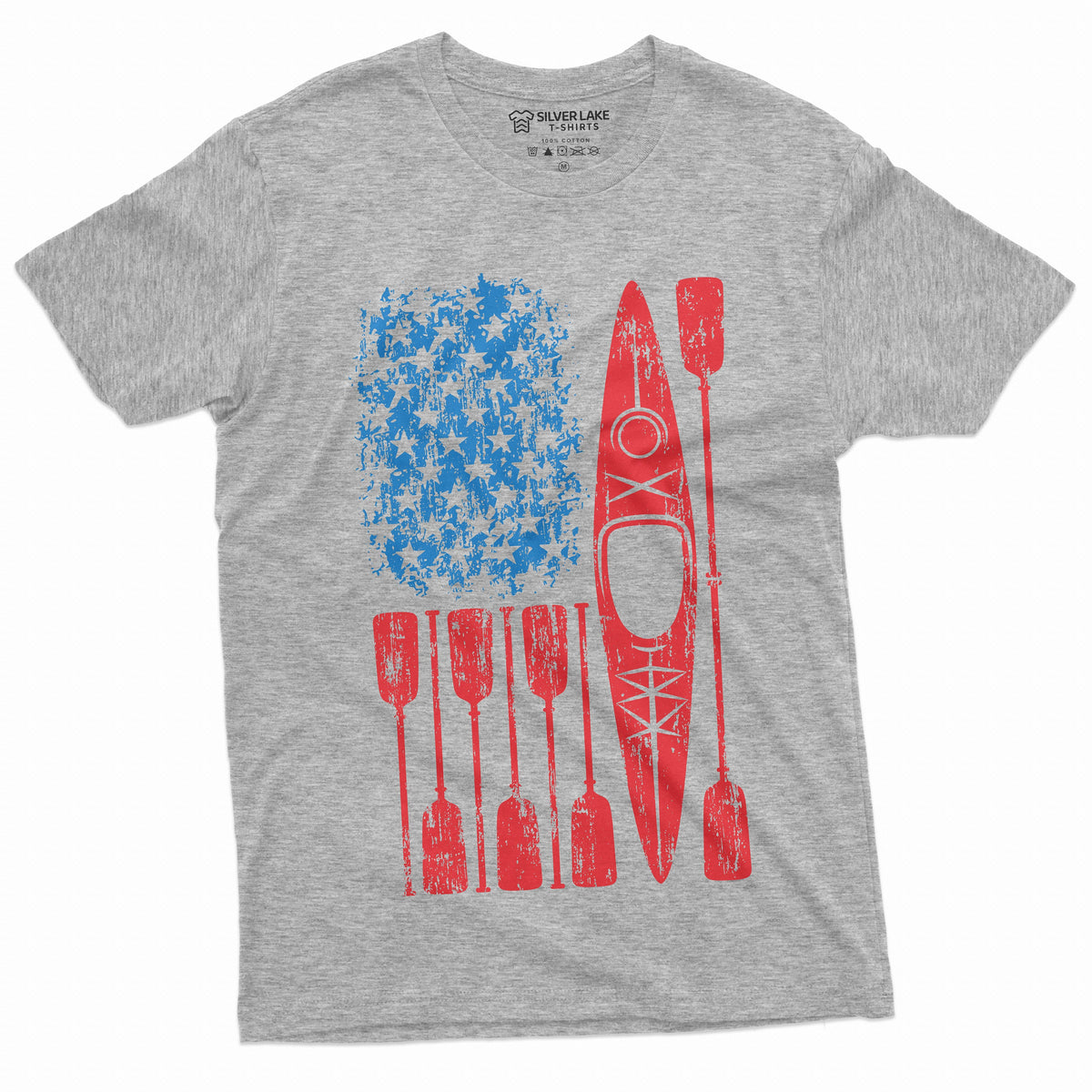 US Flag Kayaking T-shirt Kayak Sports Unisex Mens Womens product image 5