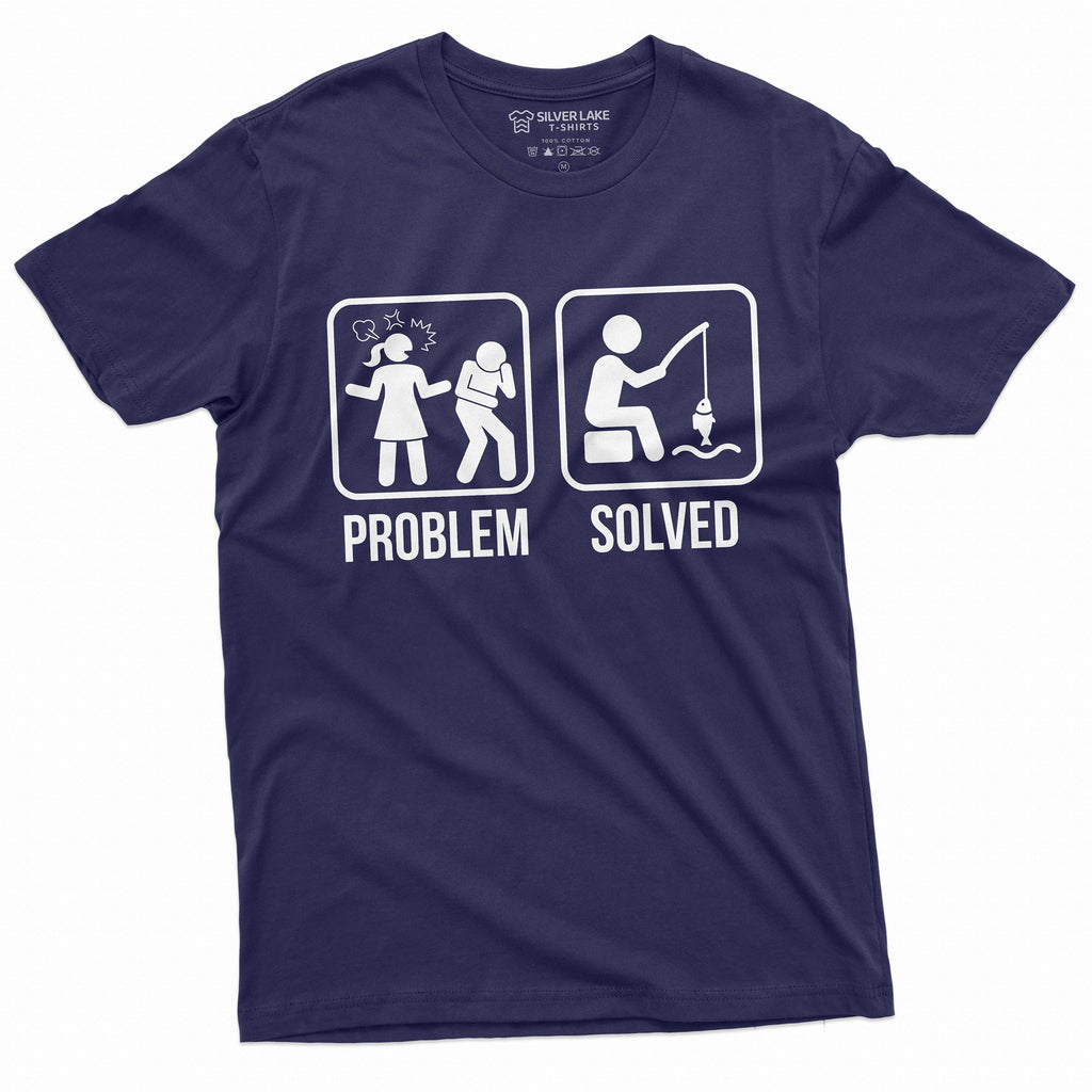 Mens funny Problem Solved Fishing T-shirt Fisherman Gifts product image 4