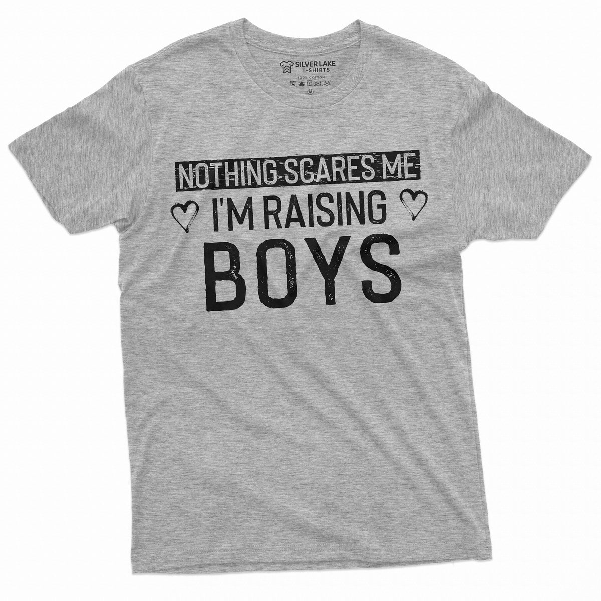 Nothing Scares me I am raising Boys Mom T-shirt Mother of product image 5