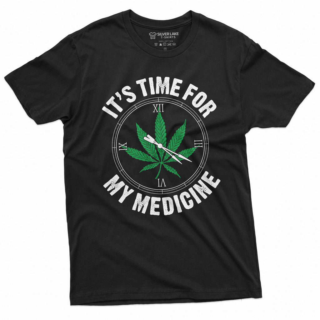 Men's Marijuana Weed Funny T-shirt Time for Medicine 4:20 product image 4