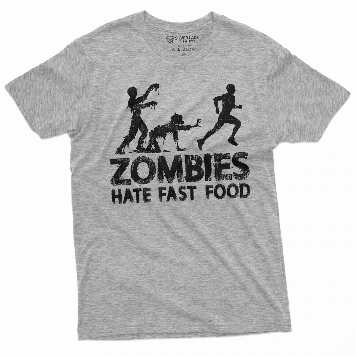 Men's Funny Zombies Hate Fast Food T-shirt Foodie Humor product image 3