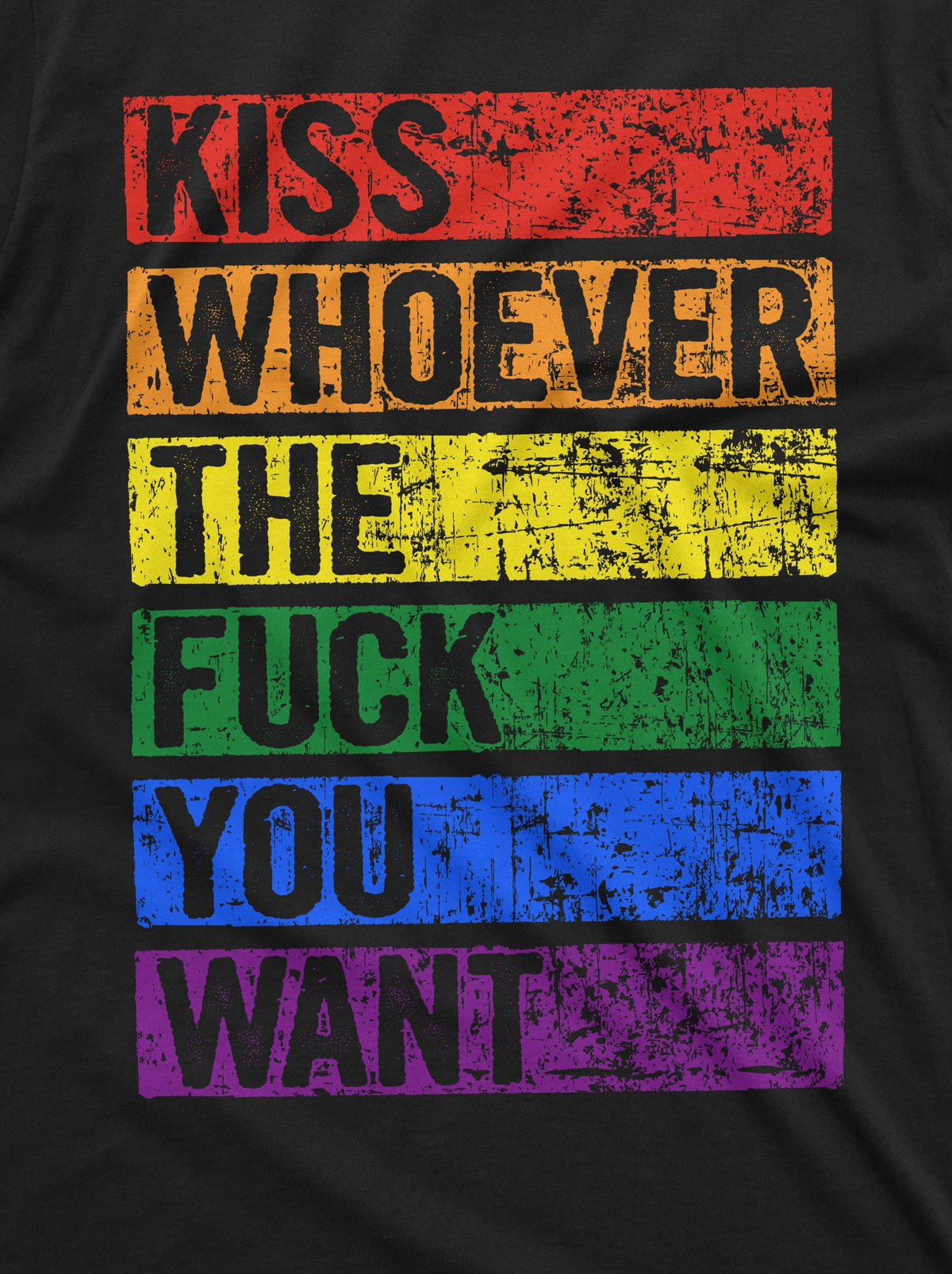 LGBTQ Gay Lesbian Pride Month T-shirt Kiss Whoever you Want product image 3