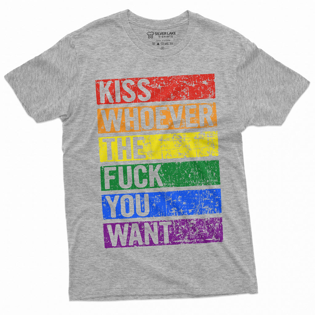 LGBTQ Gay Lesbian Pride Month T-shirt Kiss Whoever you Want product image 4