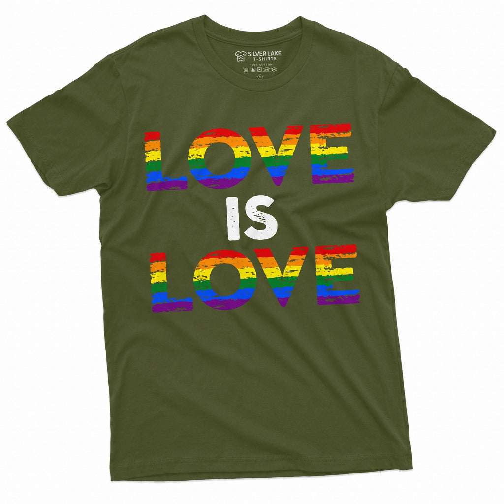 Love is LGBTQ T-shirt Gay Lesbian Unisex Mens Womens Tee product image 4