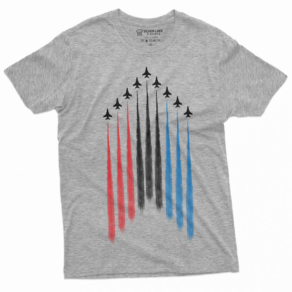 Men's 4th of July Jet Flyover USA Flag Tee Shirt Patriotic product image 5