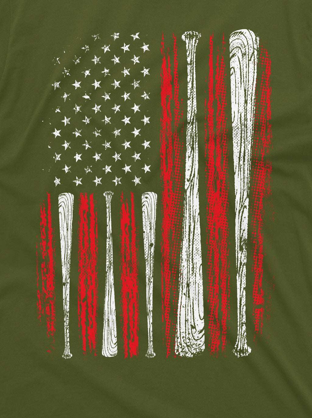 Men's Baseball USA Flag T-shirt Bat American Sports Shirt product image 6