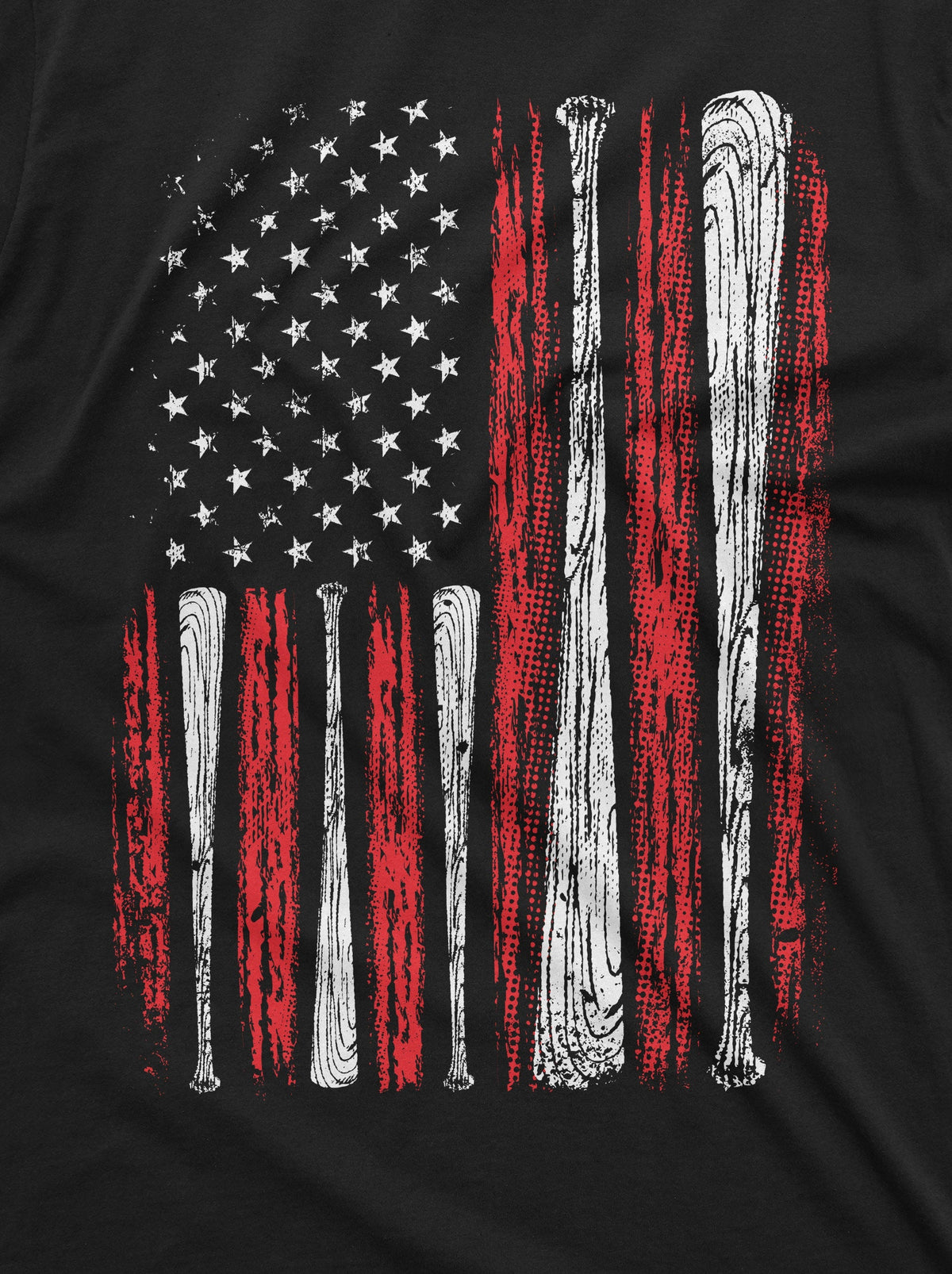 Men's Baseball USA Flag T-shirt Bat American Sports Shirt product image 2