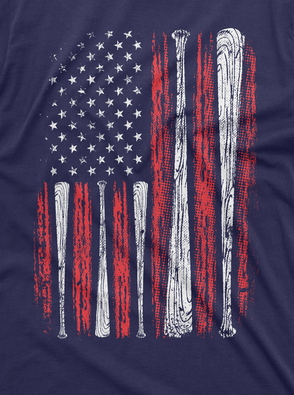 Men's Baseball USA Flag T-shirt Bat American Sports Shirt product image 8