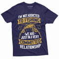 Men's Funny Fishing T-shirt Addicted to Grandpa Dad husband product image 1
