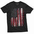 Men's Baseball USA Flag T-shirt Bat American Sports Shirt product image 1