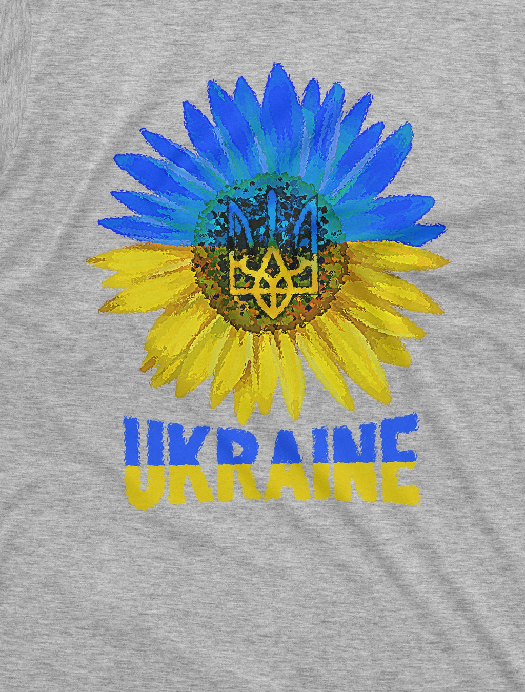 Men's Sunflower Ukraine Support T-shirt Logo Trident Blue product image 6