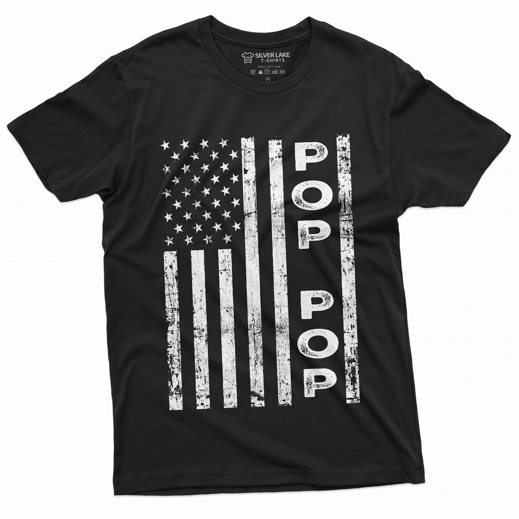 Men's Pop US flag Tee Shirt Poppop Fathers day 4th of July product image 2