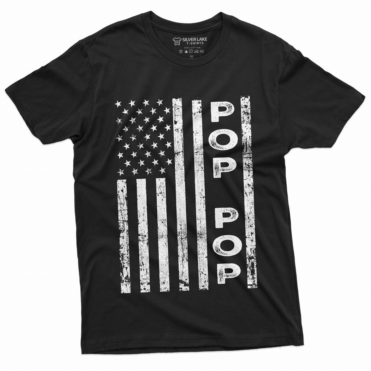 Men's Pop US flag Tee Shirt Poppop Fathers day 4th of July product image 2