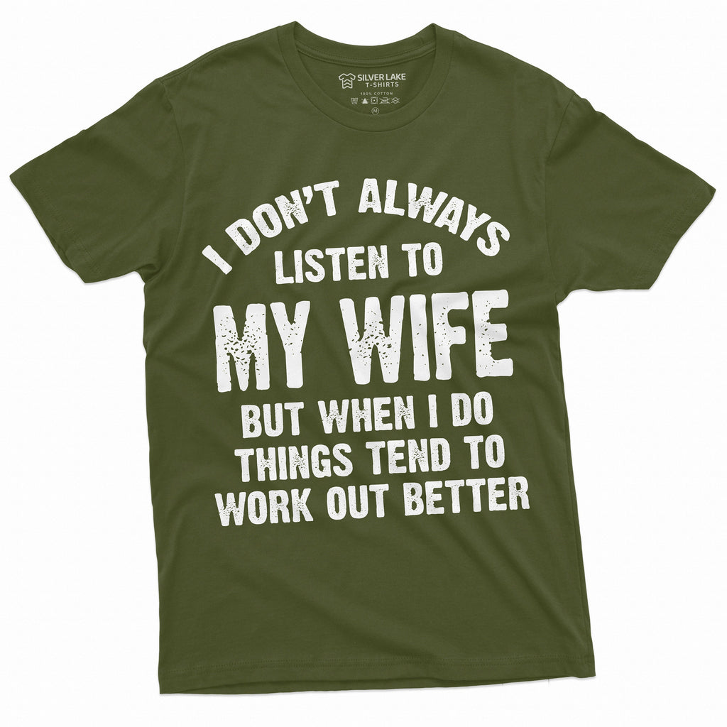 Listen to my Wife Funny Shirt Husband Tee Mens marriage product image 2