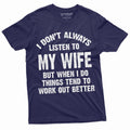 Listen to my Wife Funny Shirt Husband Tee Mens marriage product image 1