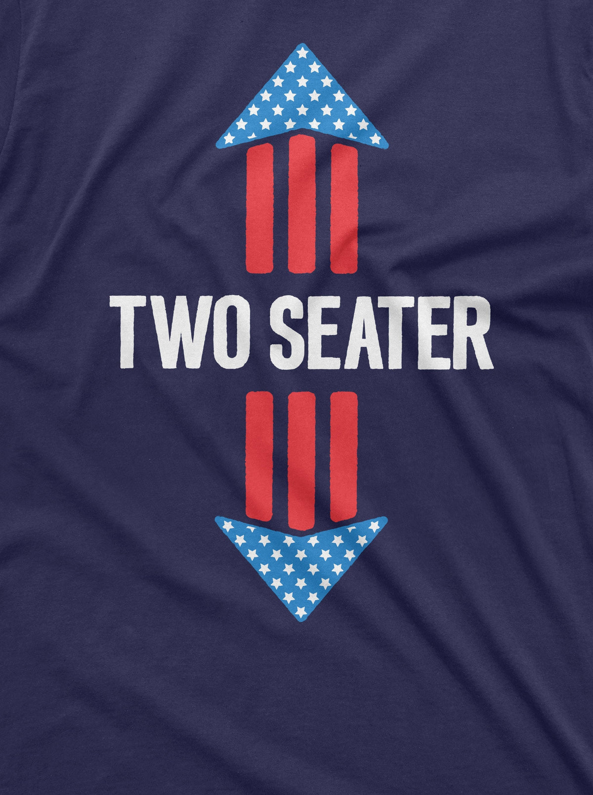 Men's Funny Two-Seater T-shirt 4th of July US Flag Birthday product image 2