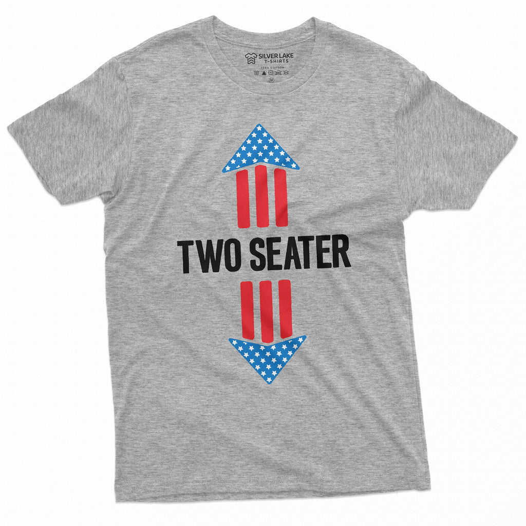 Men's Funny Two-Seater T-shirt 4th of July US Flag Birthday product image 4