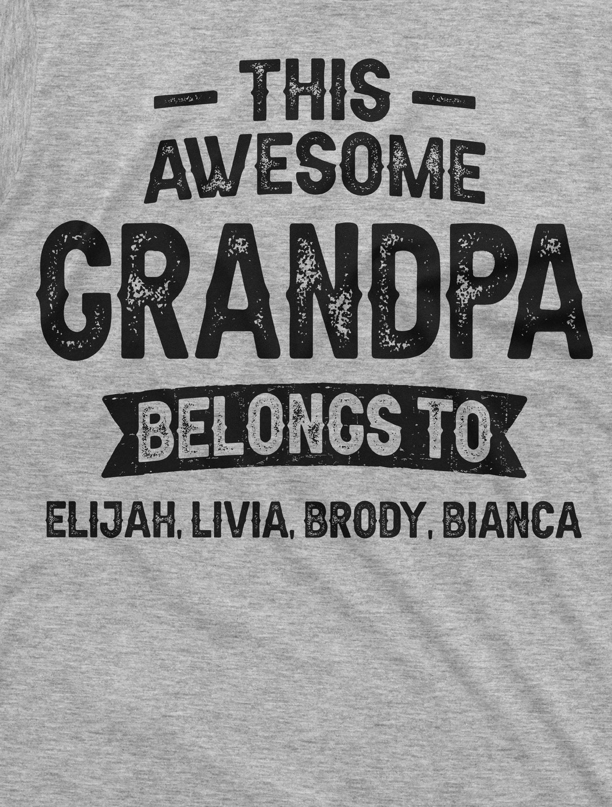 Men's Grandpa T-shirt Grandfather Custom Grandkids Names product image 7