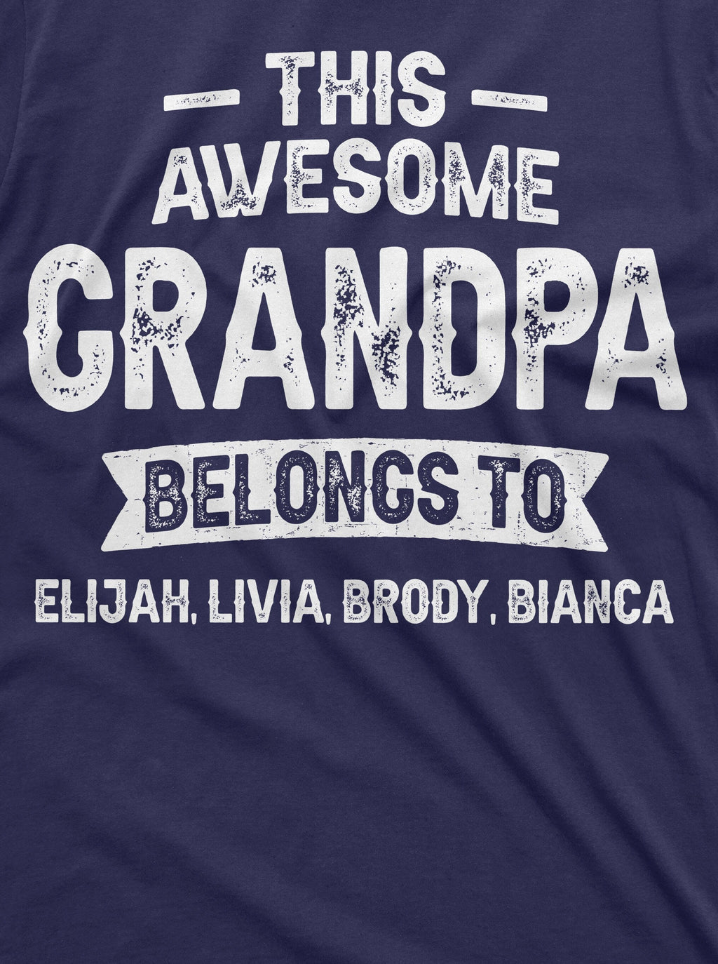Men's Grandpa T-shirt Grandfather Custom Grandkids Names product image 9