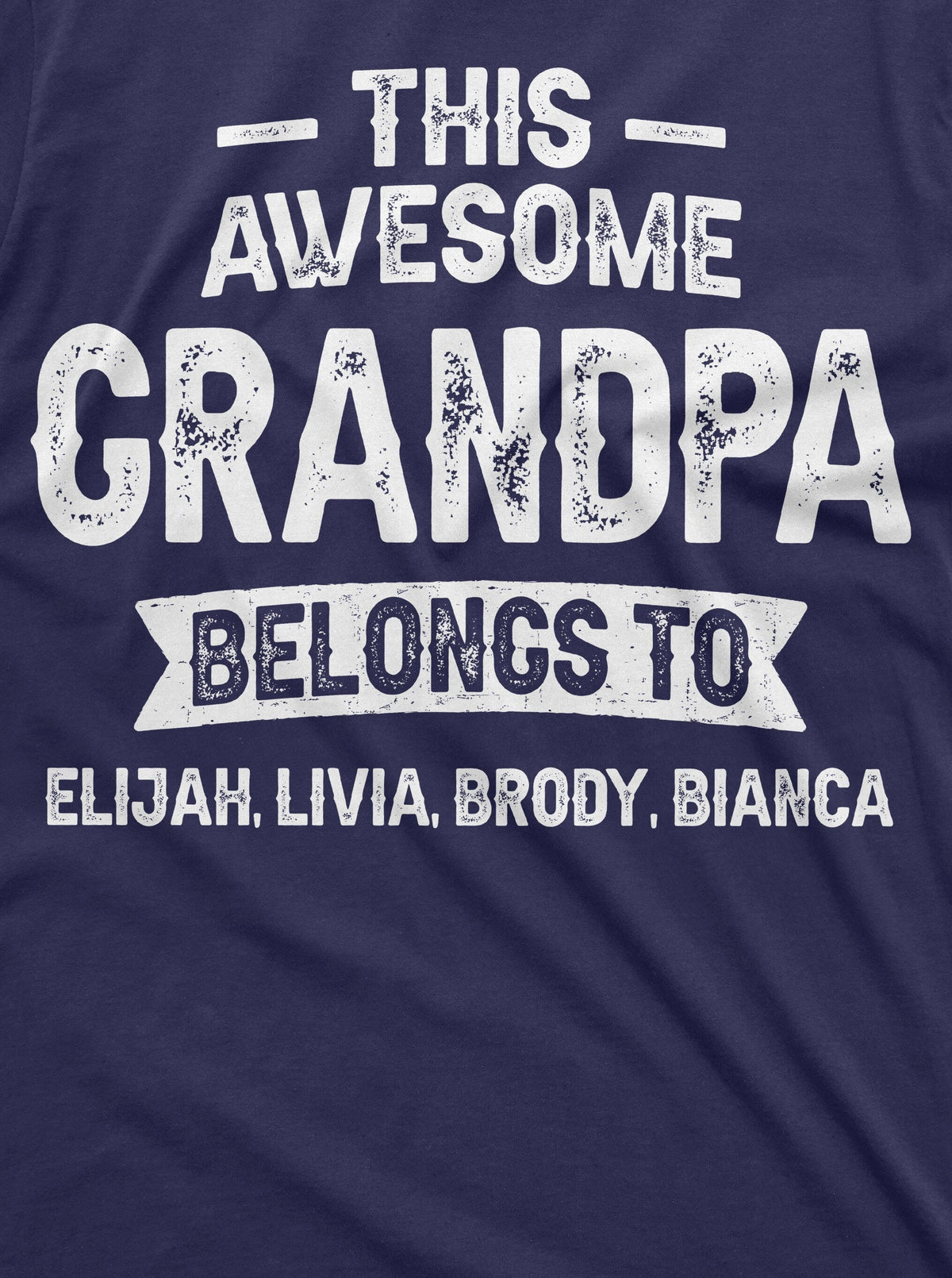 Men's Grandpa T-shirt Grandfather Custom Grandkids Names product image 9