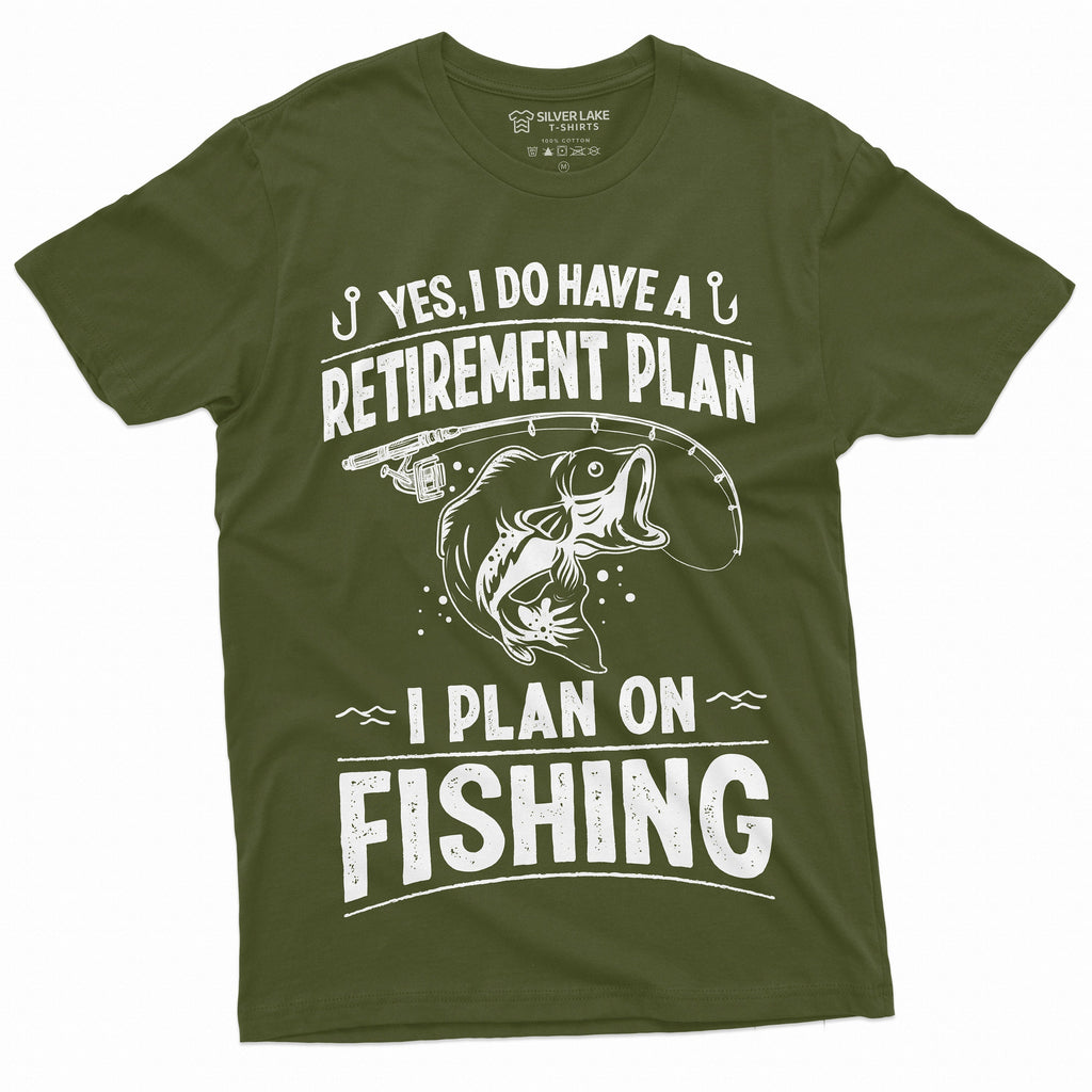 Retirement Plan Fishing T-shirt Mens Funny Retired Grandpa product image 1