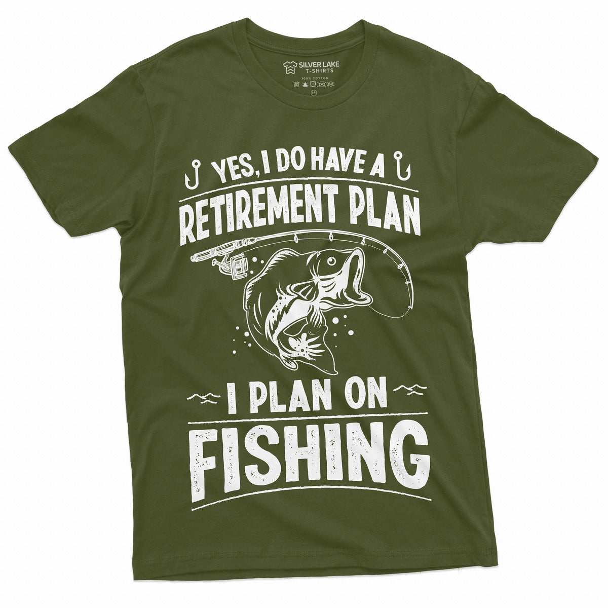 Retirement Plan Fishing T-shirt Mens Funny Retired Grandpa product image 1