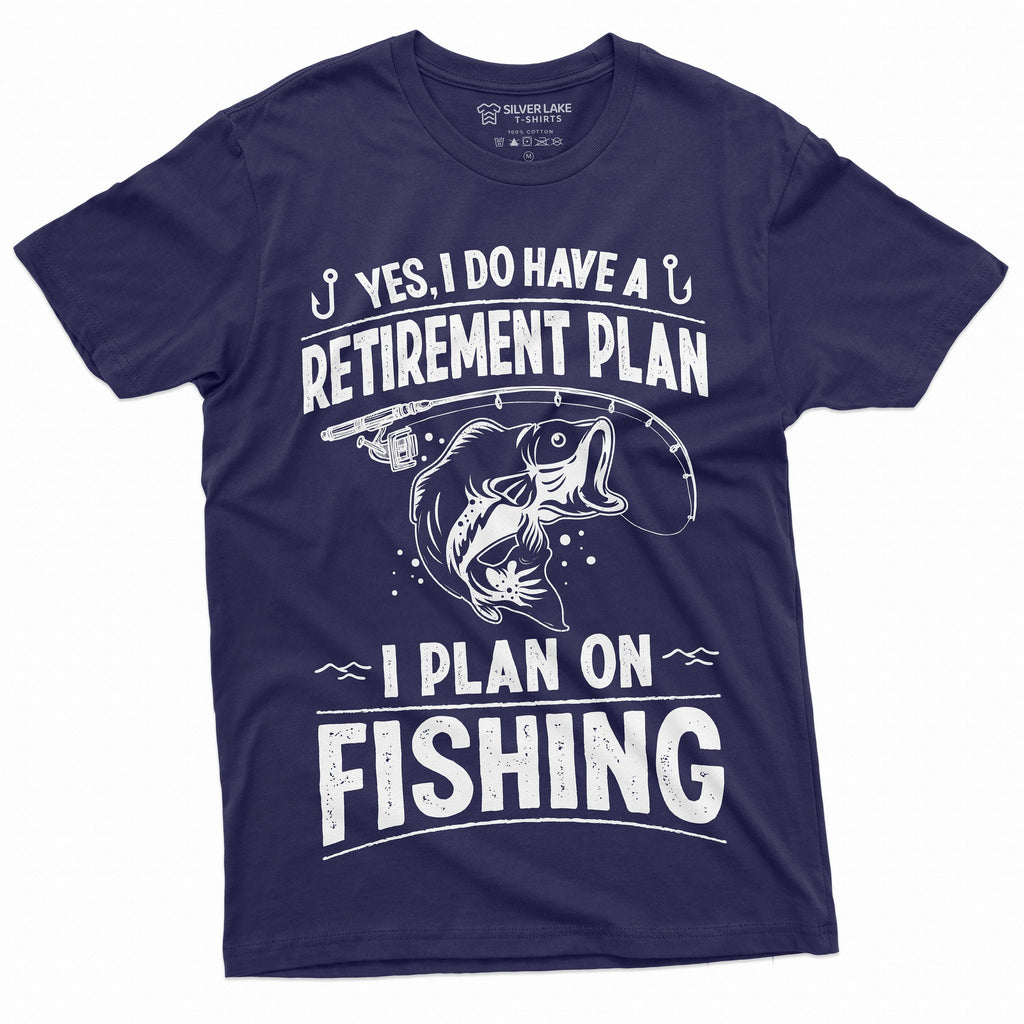Retirement Plan Fishing T-shirt Mens Funny Retired Grandpa product image 5