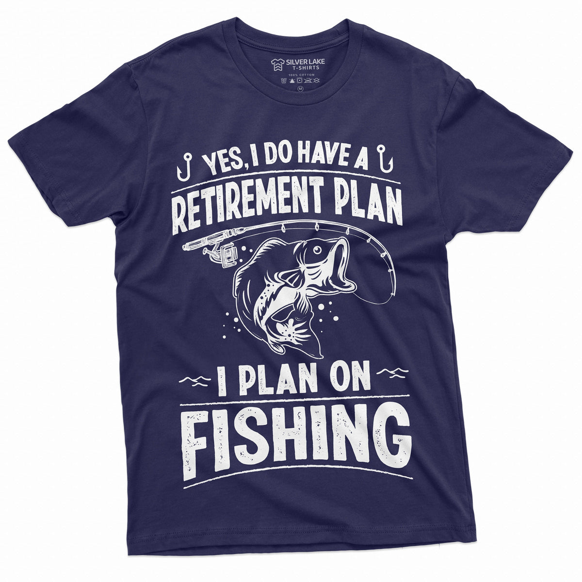 Retirement Plan Fishing T-shirt Mens Funny Retired Grandpa product image 5
