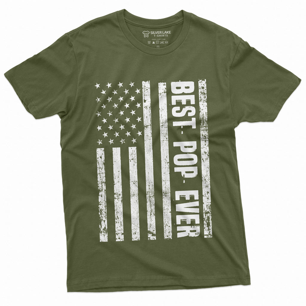 Men's Best Pop Ever T-shirt PopPop grandpa USA Father shirt product image 1