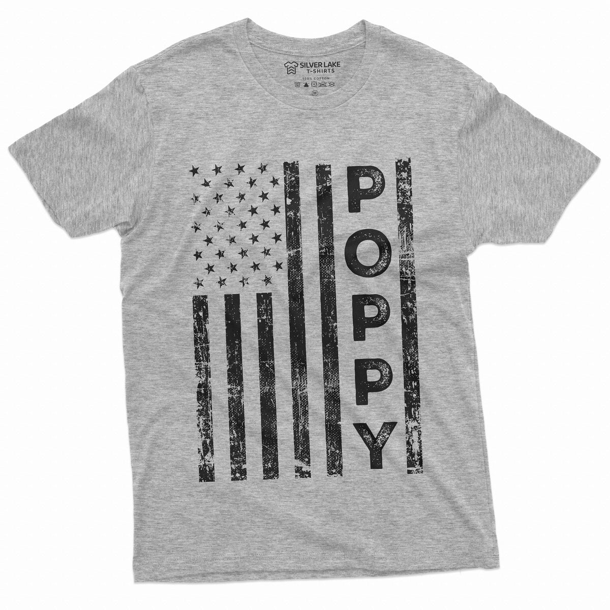 Men's Poppy USA Flag T-shirt Papa Dad Grandpa Father's Day product image 4